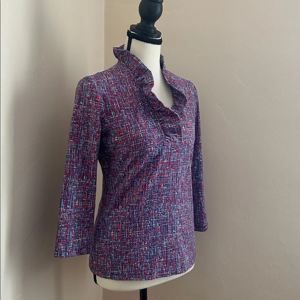 J.McLaughlin Durham Ruffle Top. - Picture 3 of 9